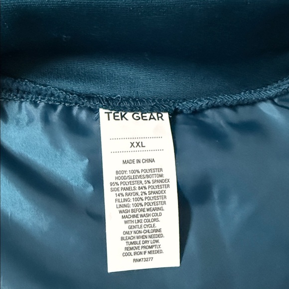 Tek Gear Women's Hooded Long Mixed-Media Jacket in Blue Crayon - Picture 6 of 9